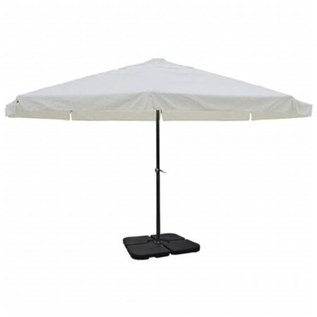 Parasol blanc en aluminium avec base mobile