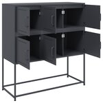 vidaXL Buffet anthracite 100 5x39x107 cm acier laminé à froid