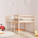 vidaXL Lit haut 75x190 cm Bois de pin massif