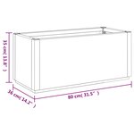vidaXL Jardinière gris foncé 80x36x35 cm PP