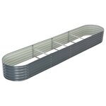 vidaXL Lit surélevé de jardin 400x80x44 cm Acier galvanisé Gris