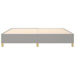 vidaXL Cadre de lit Gris clair 200x200 cm Tissu