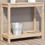 vidaXL Table de rempotage avec étagère 82 5x35x75cm bois massif de pin