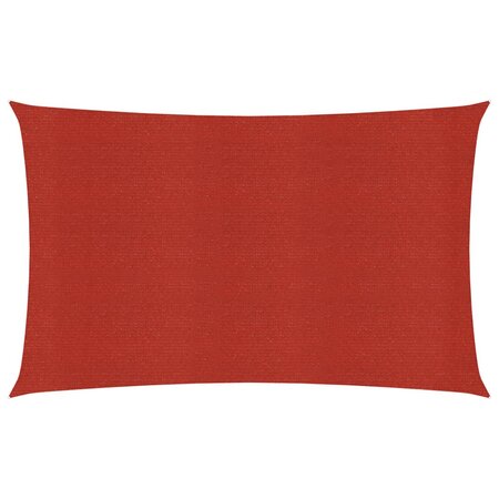 vidaXL Voile d'ombrage 160 g/m² Rouge 3x5 m PEHD