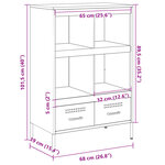 vidaXL Buffet haut anthracite 68x39x101 5 cm acier laminé à froid