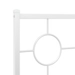vidaXL Cadre de lit métal avec tête de lit/pied de lit blanc 107x203cm