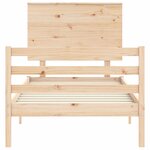 vidaXL Cadre de lit et tête de lit 100x200 cm bois massif