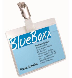 Boite de 5 Porte-badge avec Clip 90 x 60 mm Transparent DURABLE