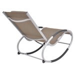 vidaXL Chaise à bascule d'extérieur Taupe Textilène