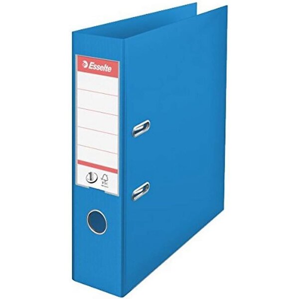 Classeur à levier N°1 POWER en polypropylène  dos 75mm  coloris bleu ESSELTE