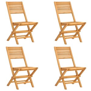 vidaXL Chaises de jardin pliantes lot de 4 47x62x90cm bois massif teck