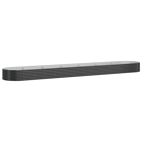 vidaXL Lit surélevé de jardin Acier enduit de poudre Anthracite
