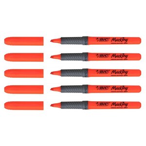 Surligneur HIGHLIGHTER GRIP Pointe Biseau Moyenne Orange x 5 BIC