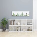 vidaXL Bibliothèque/Buffet Blanc brillant 66x30x130 cm Bois ingénierie