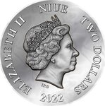 Pièce de monnaie en argent 2 dollars g 50 millésime 2022 dark beauties lilith