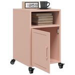 vidaXL Tables de chevet 2 Pièces rose 36x39x59 cm acier