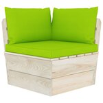 vidaXL Salon de jardin palette 6 Pièces avec coussins bois d'épicéa