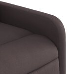 vidaXL Fauteuil inclinable Marron foncé Tissu