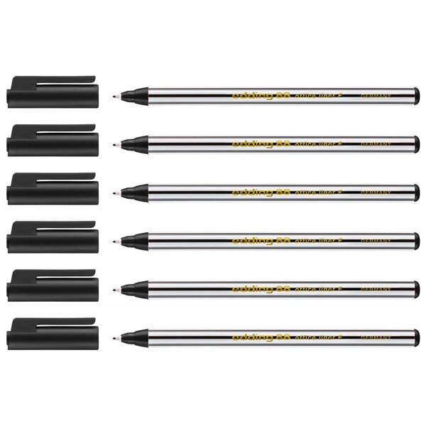 Feutre Fin 88 Noir Pointe Fine 0 6 mm x 6 EDDING
