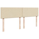 vidaXL Sommier à lattes de lit avec matelas Crème 200x200 cm Tissu