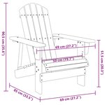 vidaXL Chaise Adirondack blanc 69x85x90 5 cm bois massif de sapin