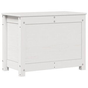 vidaXL Boîte de rangement Blanc 60x32x45 5 cm Bois massif de pin