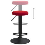 Vidaxl tabourets de bar 2 pcs rouge bordeaux velours