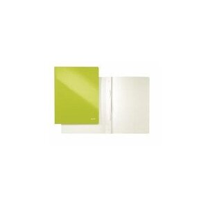 paquet de 10 chemises à lamelle WOW format A4 en carton vert LEITZ
