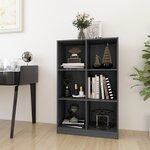 vidaXL Bibliothèque Gris 70x33x110 cm Bois de pin massif