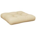 vidaXL Coussins de palette lot de 2 beige tissu