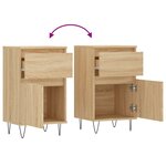 vidaXL Buffets 2 Pièces chêne sonoma 40x35x70 cm bois d'ingénierie