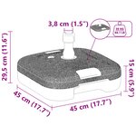 Base de parasol de jardin vidaXL 28 kg de sable ou 24 L d'eau