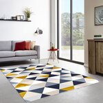Tapis d'intérieur Triangle 120 x 180 cm - Jaune