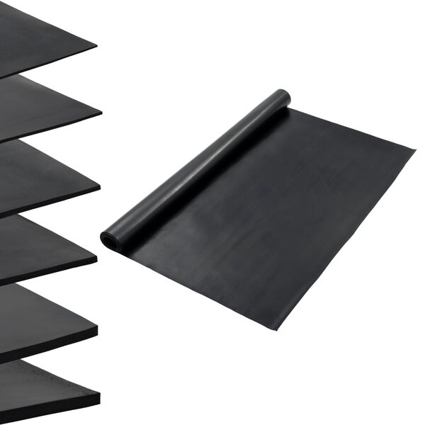 vidaXL Tapis en caoutchouc antidérapant 1 2x2 m 1 mm Lisse