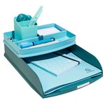 Corbeilles À Courrier Combo Styli Skandi - Bleu Pacifique - X 6 - Exacompta