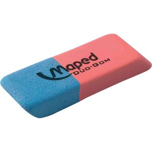 Gomme en caoutchouc duo-gom medium bleu / rouge maped