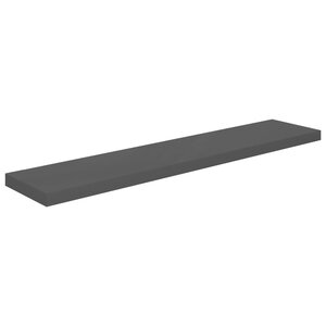 vidaXL Étagère murale flottante Gris brillant 120x23 5x3 8 cm MDF