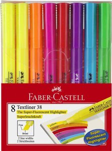 étui de 8 Surligneurs TEXTLINER 38 FABER-CASTELL