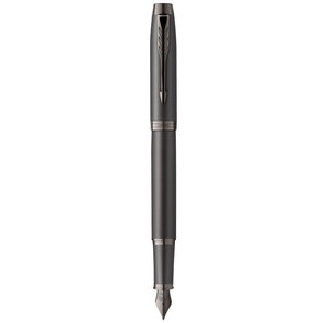 Stylo plume Parker IM Monochrome Gris acier plume moyenne encre bleue Coffret cadeau
