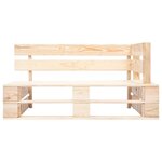 vidaXL Canapé de jardin palette avec coussins rouge Pinède