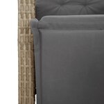 vidaXL Ensemble à manger de jardin avec coussins 5Pièces Beige poly rotin