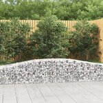 vidaXL Paniers à gabions arqués 5 Pièces 400x50x40/60 cm Fer galvanisé