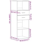 vidaXL Buffet haut chêne marron 45x42 5x124 cm bois d'ingénierie