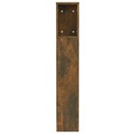 vidaXL Armoire de tête de lit chêne fumé 120x18 5x102 5 cm