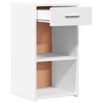 vidaXL Tables de chevet 2 Pièces blanc 35x34x65 cm bois d'ingénierie