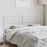 vidaXL Tête de lit métal blanc 120 cm