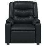 vidaXL Fauteuil inclinable Noir Similicuir