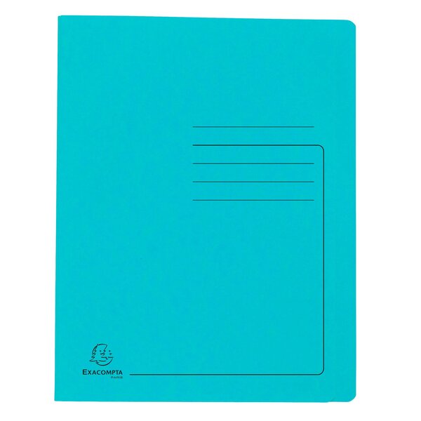 Chemise À Lamelle Carte Lustrée 355gm2 - A4 - Turquoise - X 25 - Exacompta