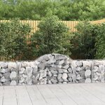 vidaXL Paniers à gabions arqués 10 Pièces 200x50x60/80 cm Fer galvanisé