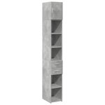 vidaXL Armoire de rangement mince gris béton 30x42 5x225 cm